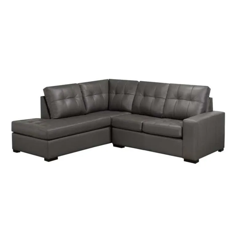 Genuine Leather Sectional - Left-Side Chaise