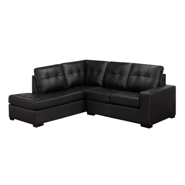 Genuine Leather Sectional - Left-Side Chaise