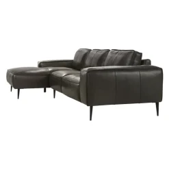 Genuine Leather Sectional with Left-Side Chaise