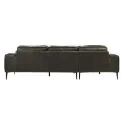 Genuine Leather Sectional with Left-Side Chaise