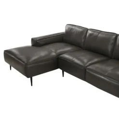 Genuine Leather Sectional with Left-Side Chaise