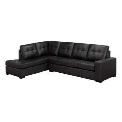 Genuine Leather Sectional - Left-Side Chaise