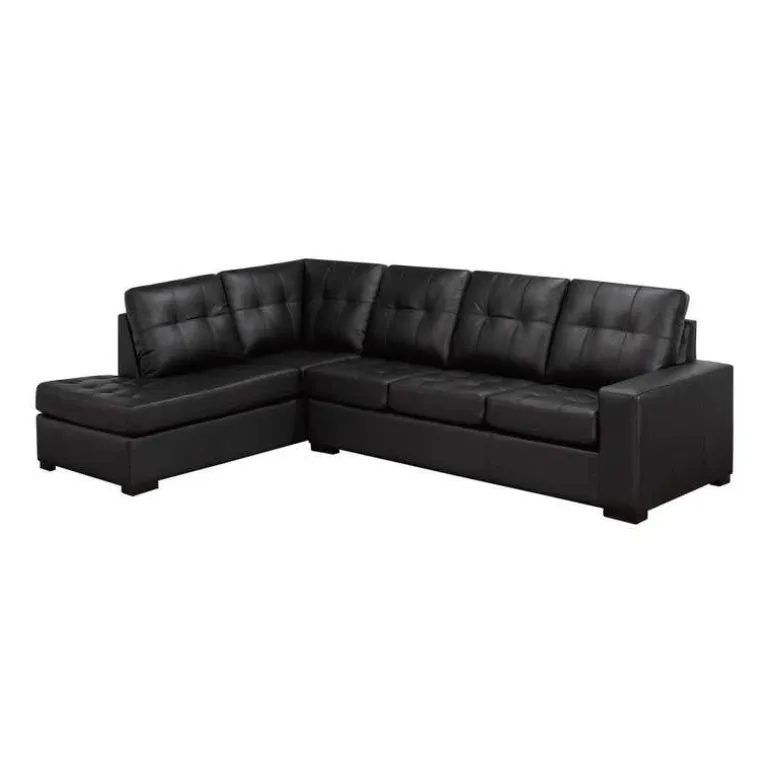 Genuine Leather Sectional - Left-Side Chaise