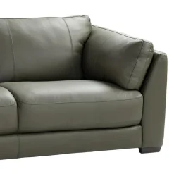Genuine Leather Sectional with Left-Side Extra Seat