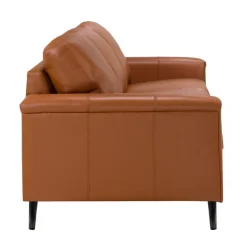 Genuine Leather Sofa - Cognac