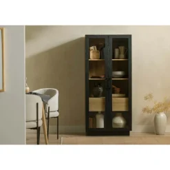 Glass-Front Cabinet with Drawer - South Shore