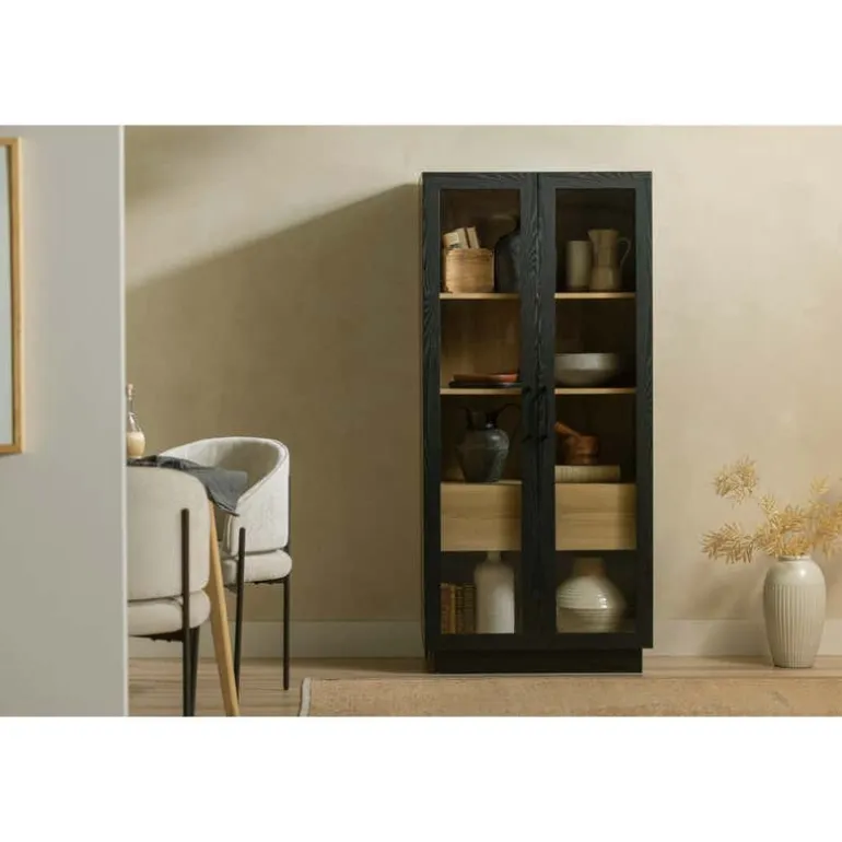 Glass-Front Cabinet with Drawer - South Shore