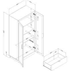 Glass-Front Cabinet with Drawer - South Shore