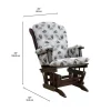 Glider Rocking Chair - Patterned Fabric