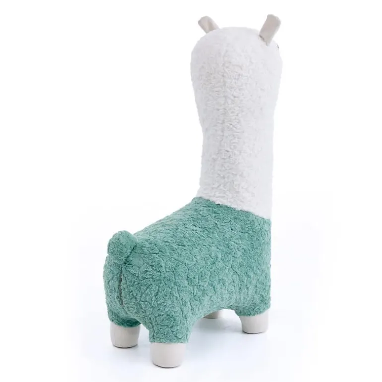 Green Llama-Shaped Kids Pouf – 28.3" x 15" x 44.1"
