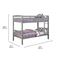 Grey Bunk Bed - 39"/39"