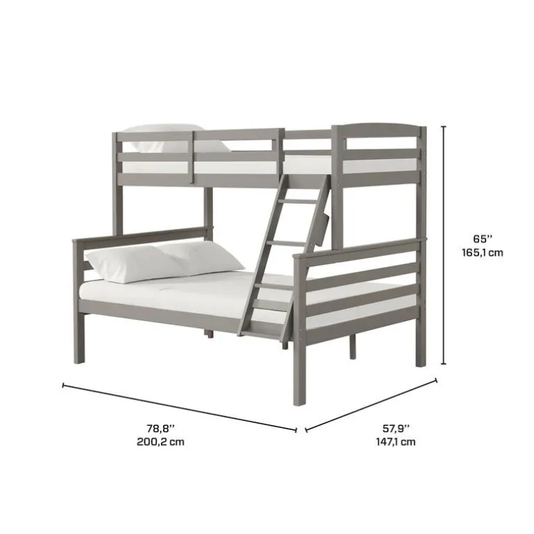 Grey Bunk Bed - 39"/54"