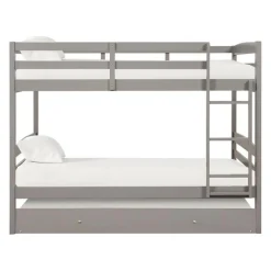 Grey Bunk Bed with Trundle Bed - 54"/54"