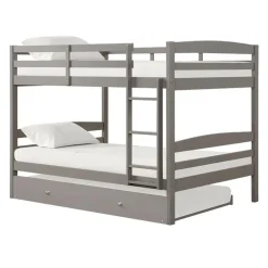 Grey Bunk Bed with Trundle Bed - 54