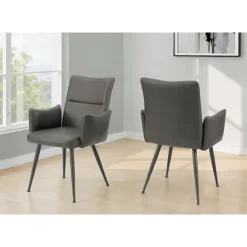 Grey Dining Chairs (Set of 2) 35” - Monarch