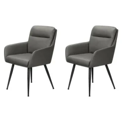 Grey Dining Chairs Set of 2 - Monarch