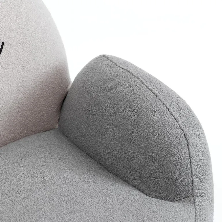 Grey Koala-Shaped Kids Armchair – 22.8" x 21.7" x 24.2"