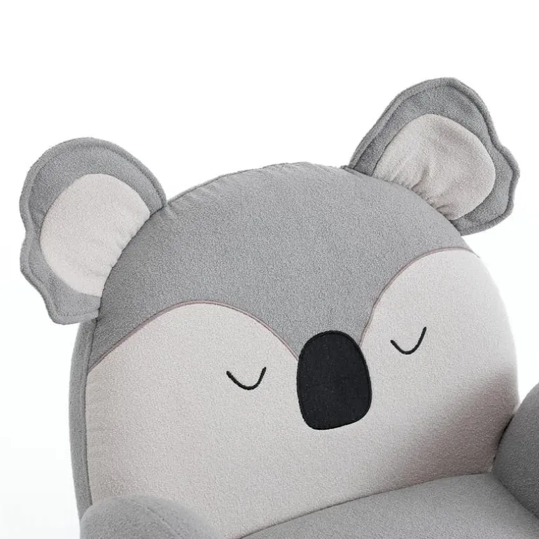Grey Koala-Shaped Kids Armchair – 22.8" x 21.7" x 24.2"