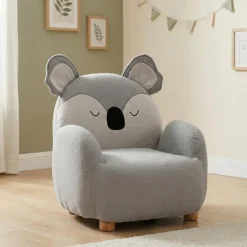 Grey Koala-Shaped Kids Armchair – 22.8