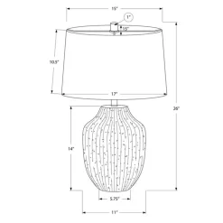 26"H Ceramic Table Lamp