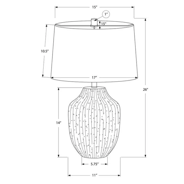 26"H Ceramic Table Lamp