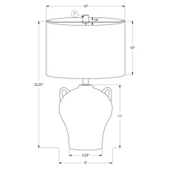 22"H Ceramic Table Lamp
