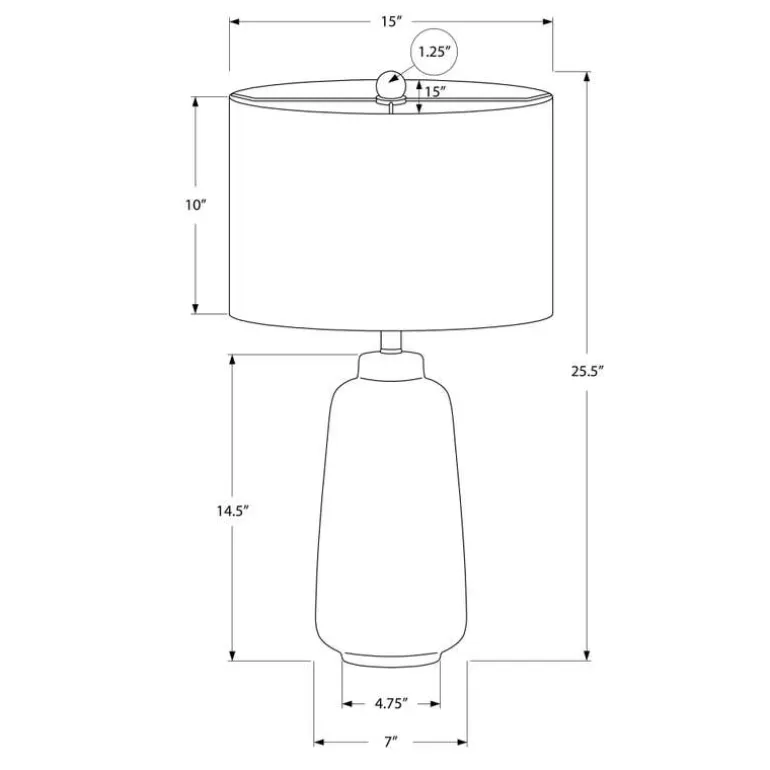 26"H Ceramic Table Lamp