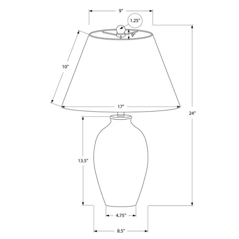 24"H Ceramic Table Lamp