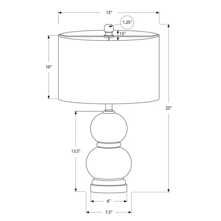 25"H Ceramic Table Lamp