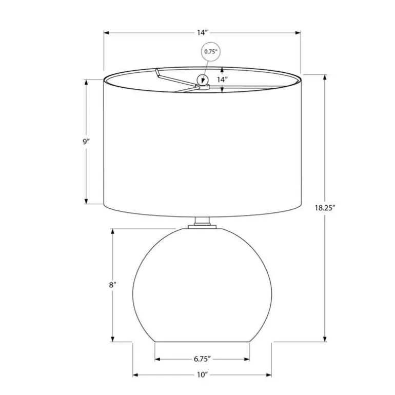 18"H Ceramic Table Lamp