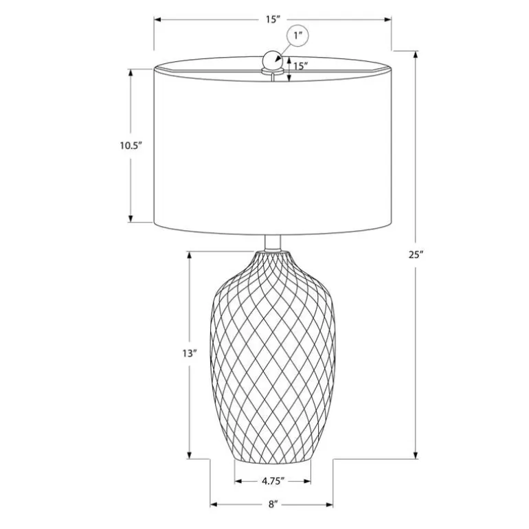 25"H Ceramic Table Lamp