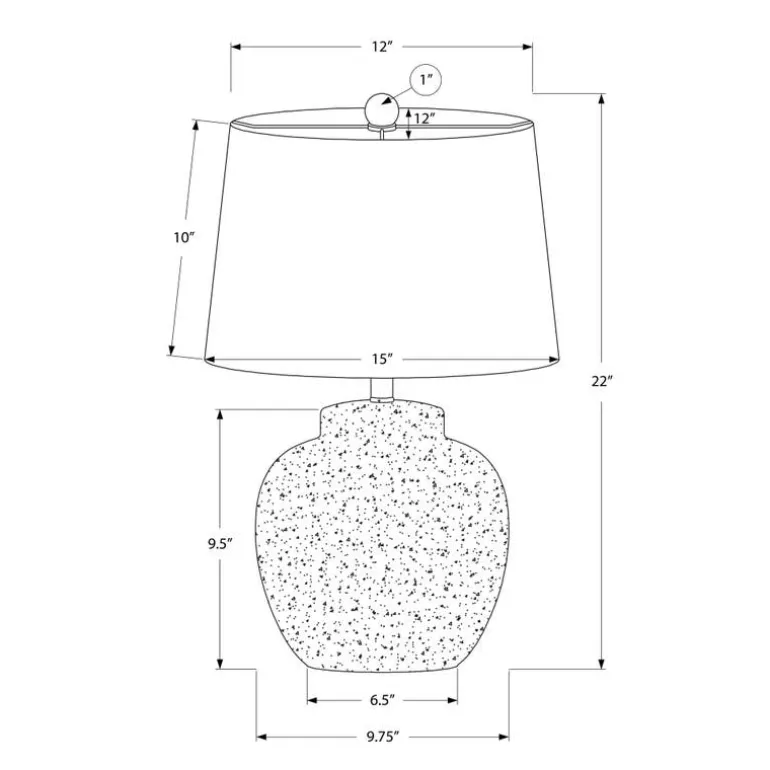 22"H Concrete Table Lamp