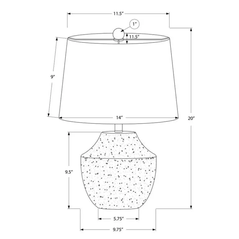 20"H Concrete Table Lamp