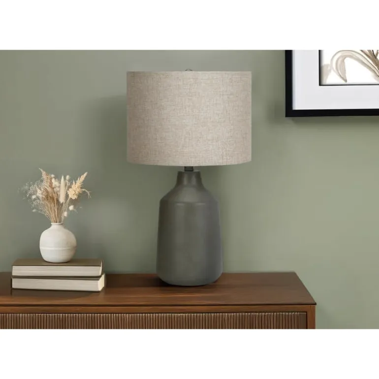 24"H Concrete Table Lamp