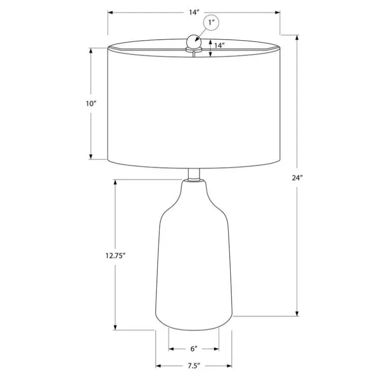 24"H Concrete Table Lamp