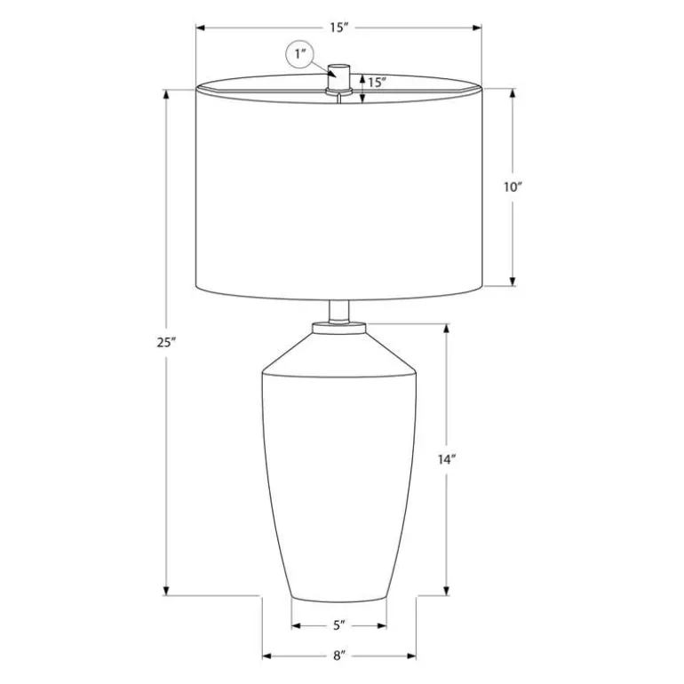 25"H Concrete Table Lamp