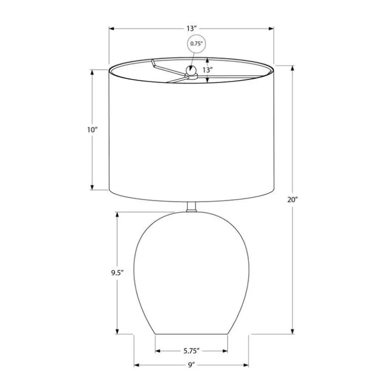 20"H Concrete Table Lamp