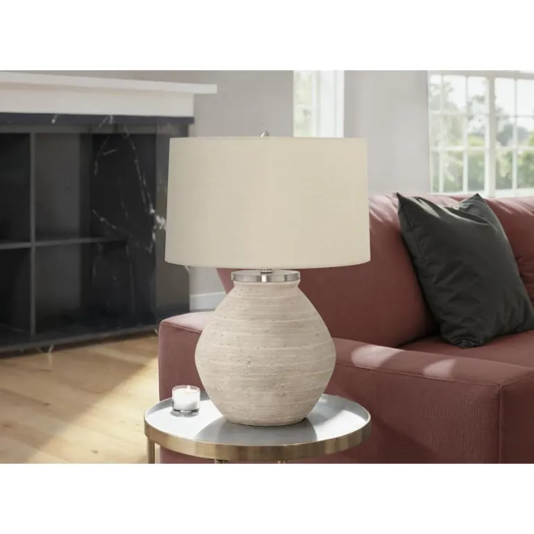 25"H Concrete Table Lamp