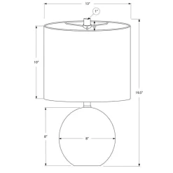 20"H Concrete Table Lamp