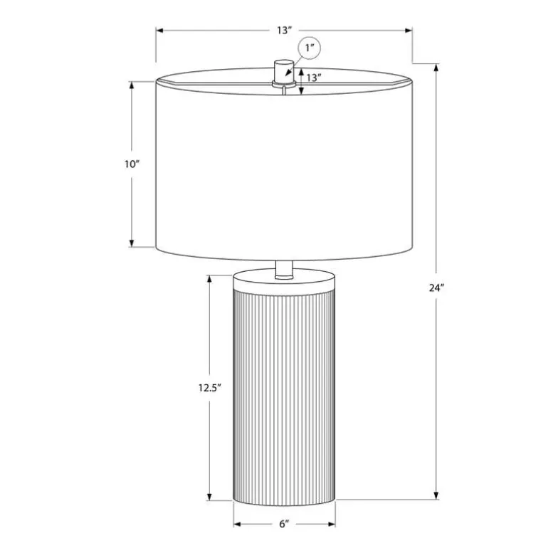 24"H Concrete Table Lamp