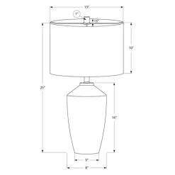 25"H Concrete Table Lamp