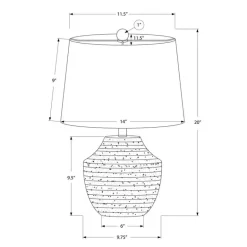 20"H Concrete Table Lamp