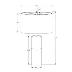 25"H Concrete Table Lamp