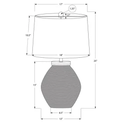 25"H Concrete Table Lamp