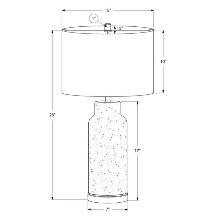 28"H Glass Table Lamp