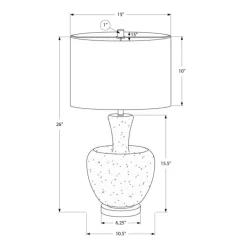 26"H Glass Table Lamp
