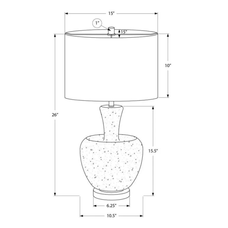 26"H Glass Table Lamp