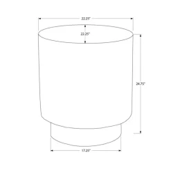 25"H Indoor or Outdoor Accent Table - Monarch