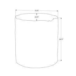 25"H Indoor or Outdoor Accent Table - Monarch