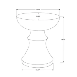25"H Indoor or Outdoor Accent Table - Monarch